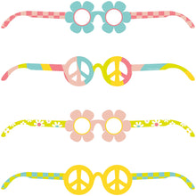 Flower Power Paper Glasses 4ct