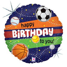 #080 Happy Birthday Sports 18in Balloon