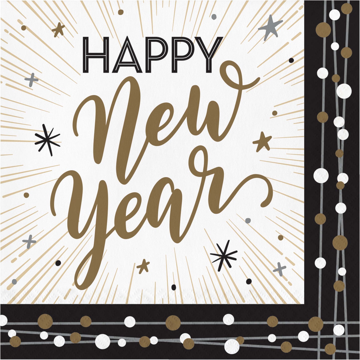 New Years Shimmer Lunch Napkins 16ct