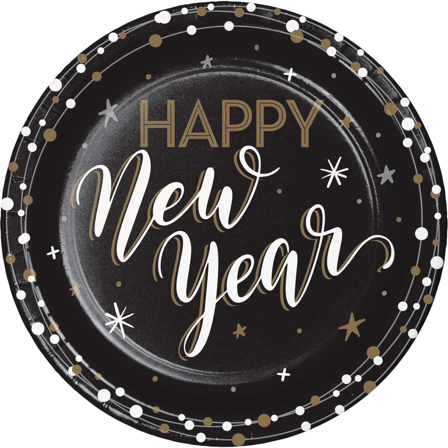 New Years Shimmer 9in Plates 8ct