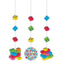 Block Bash Hanging Cutouts 3ct