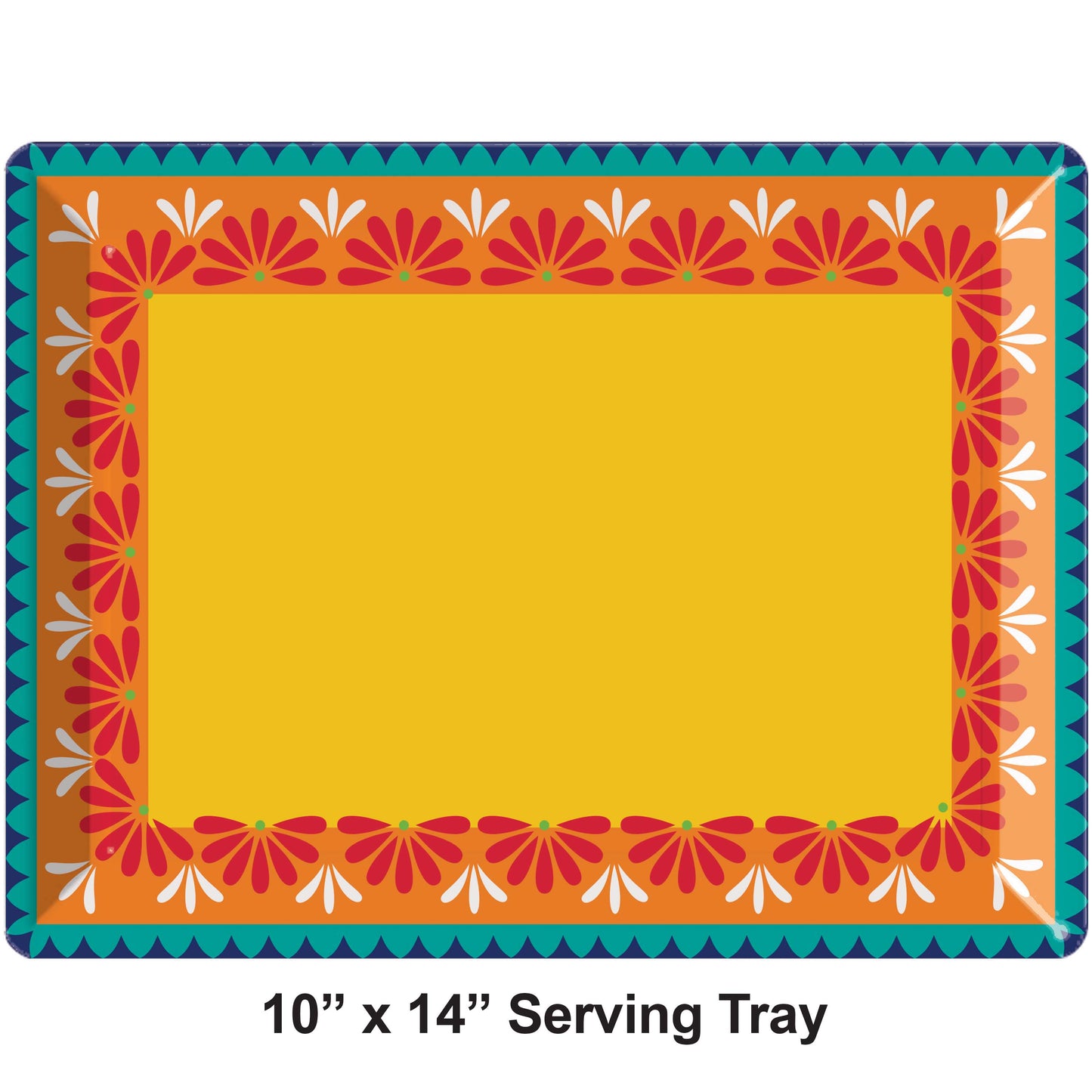 General Decor Plastic Tray, Summer 10" x 14"