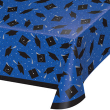 Graduation Blue Plastic Table Cover 54x102