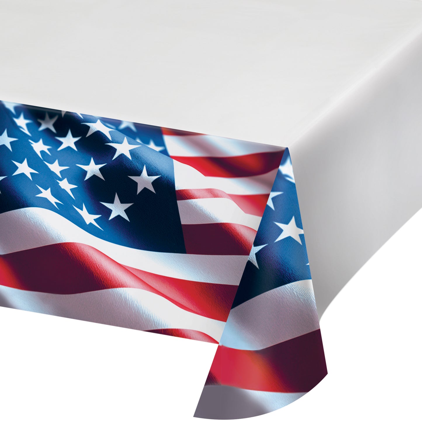 Freedom Flag Paper Lined Table Cover 54x96