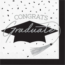 Graduation White Lunch Napkins 36ct