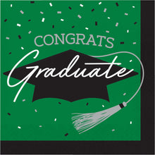 Graduation Green Lunch Napkins 36ct