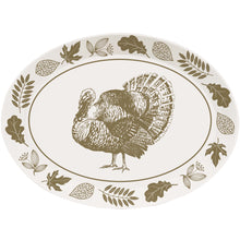 Thanksgiving Plastic Oval Tray, Turkey 10" x 14"