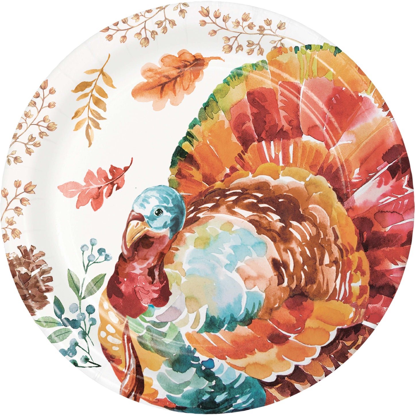 Tasteful Turkey 9in Plates 8ct