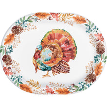 Tasteful Turkey 9.25" x 12" Oval Plates 8ct