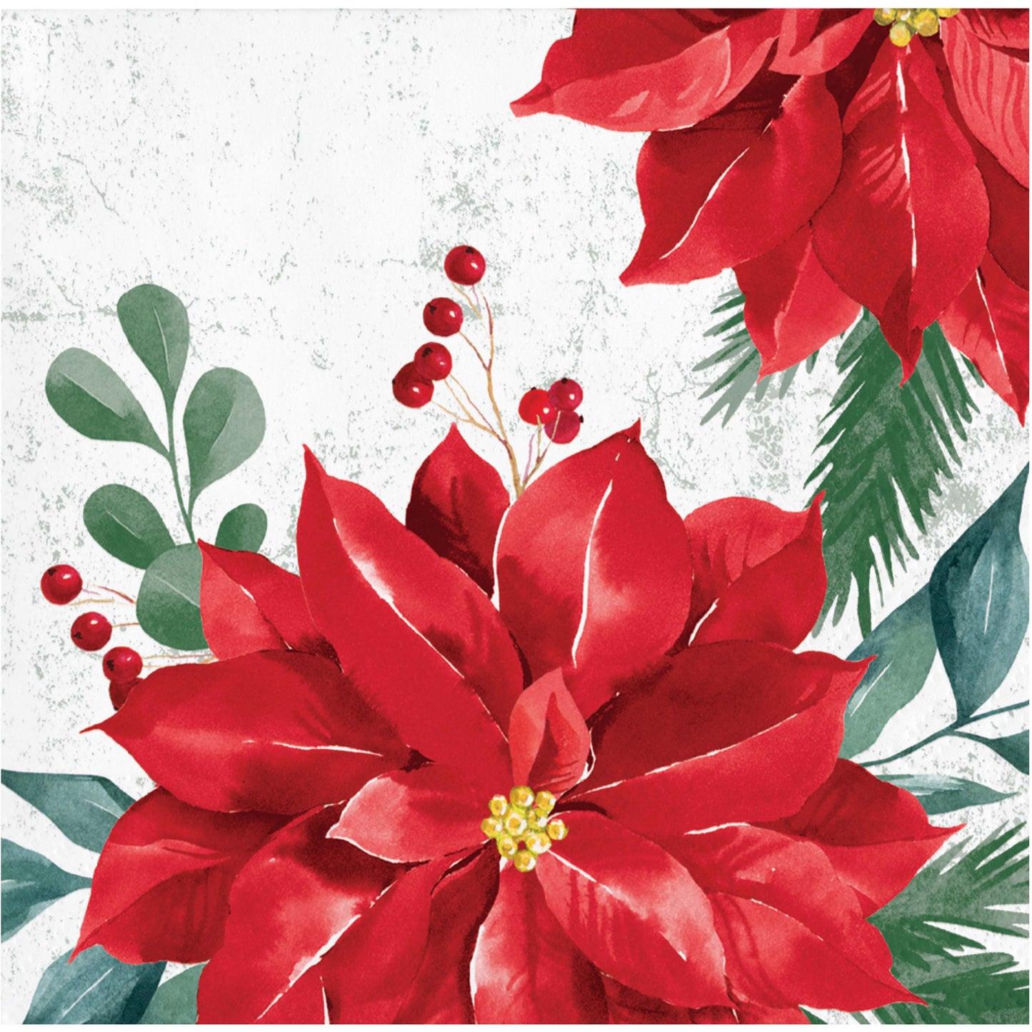 Festive Floral Beverage Napkin 16ct