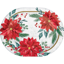Festive Floral 9.25" x 12" Oval Plates 8ct