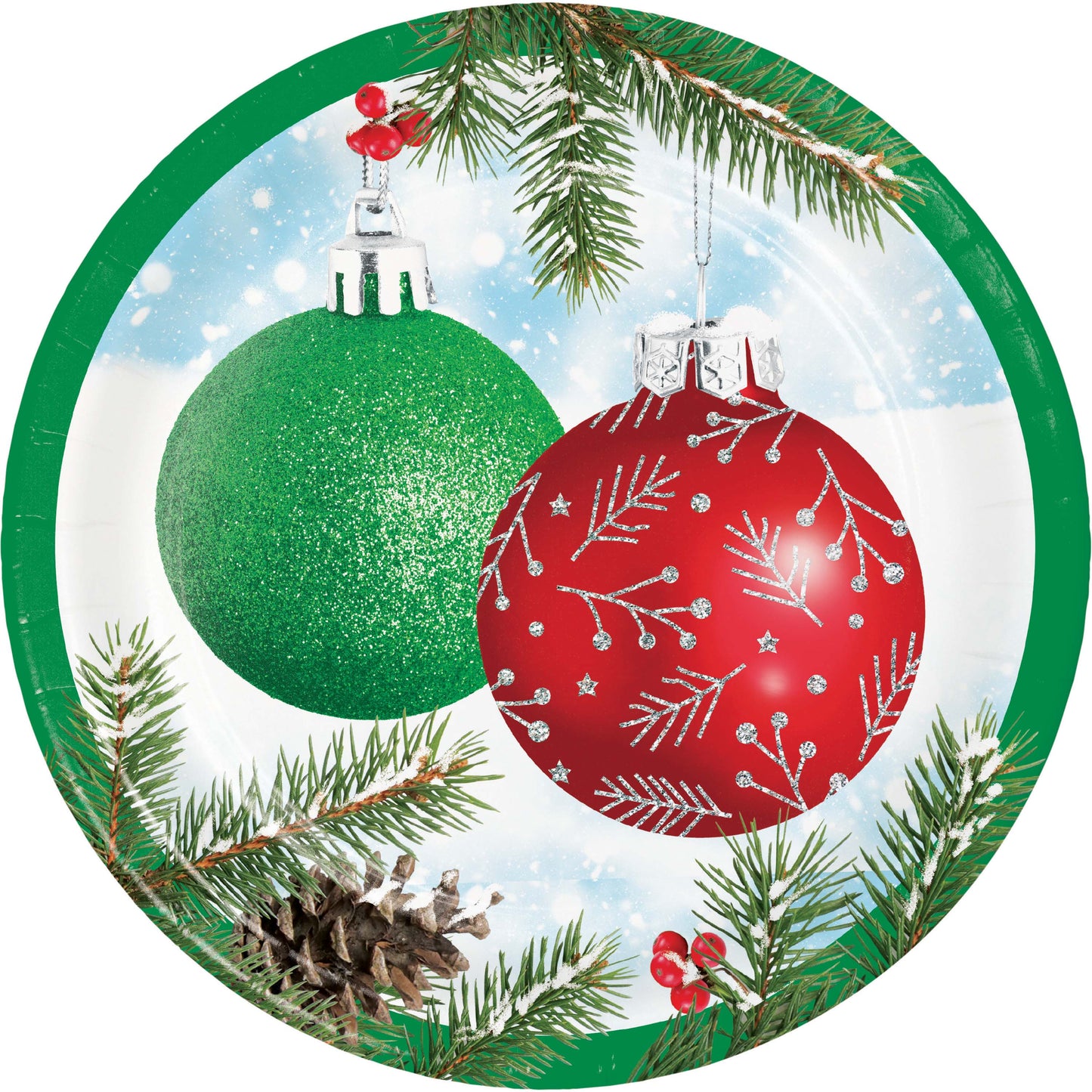 Classical Christmas 7in Plates 8ct