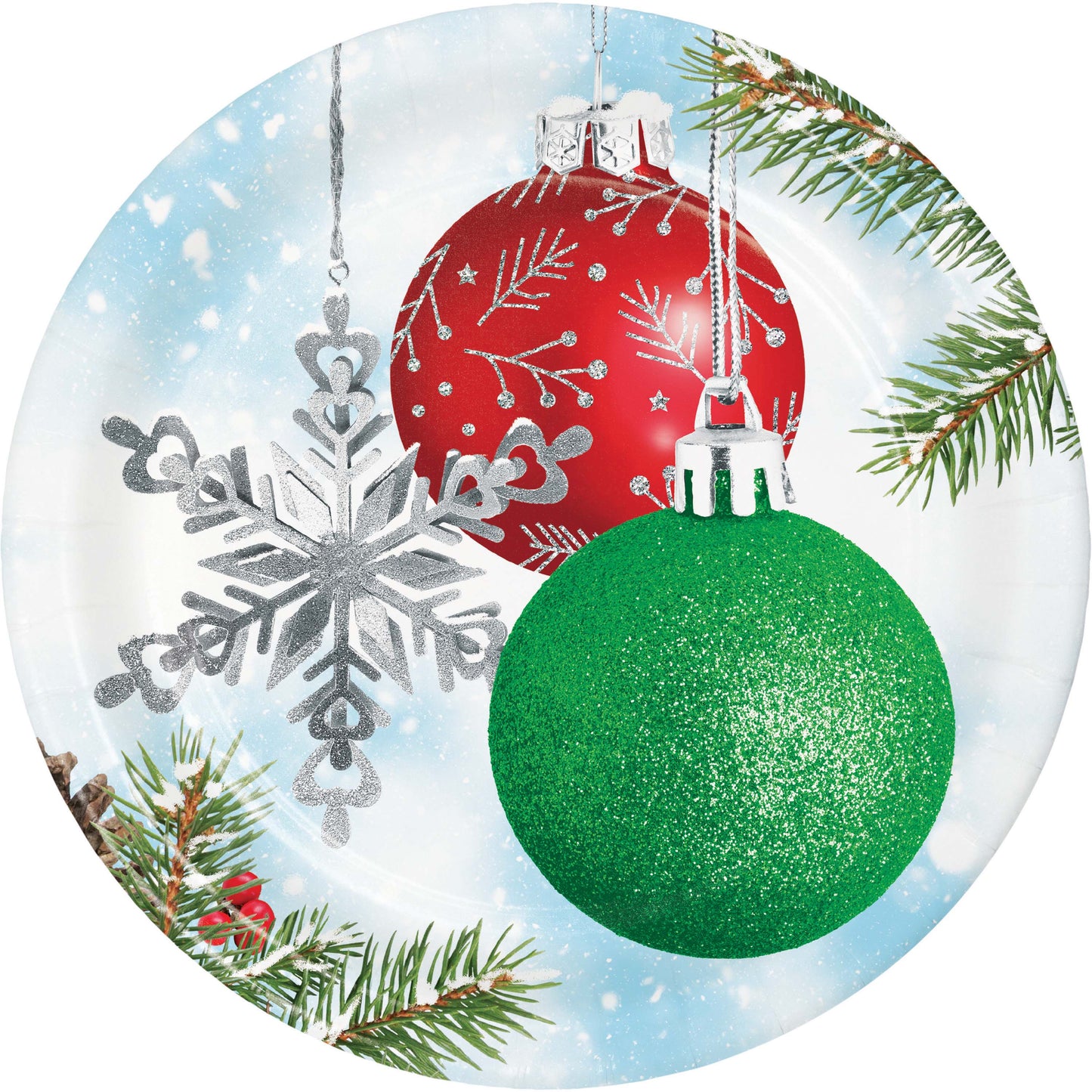 Classical Christmas 9in Plates 8ct