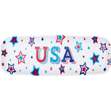 Patriotic Plastic Tray 17" x 6.5"