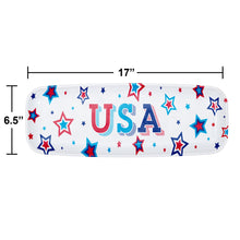 Patriotic Plastic Tray 17" x 6.5"
