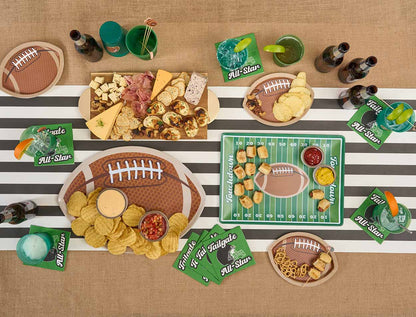 Tailgate Football Melamine Rectangle Platter