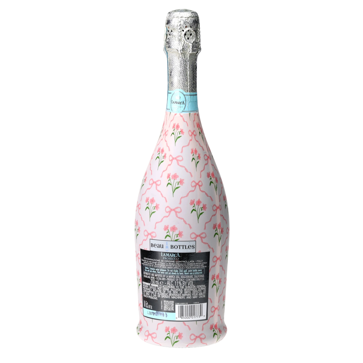 Beau Bottle Pink Bows and Blossoms - Prosecco Collection