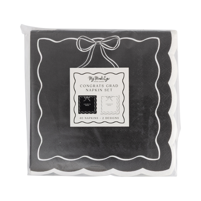 Bow Congrats Cocktail Napkin Set (24ct)