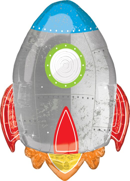 #340B Blast Off Birthday Spaceship 29in Balloon