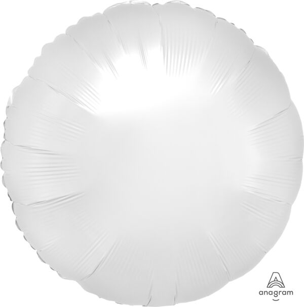 Luxe White Satin Round 18in Balloon