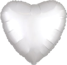 Luxe White Satin Heart 18in Balloon