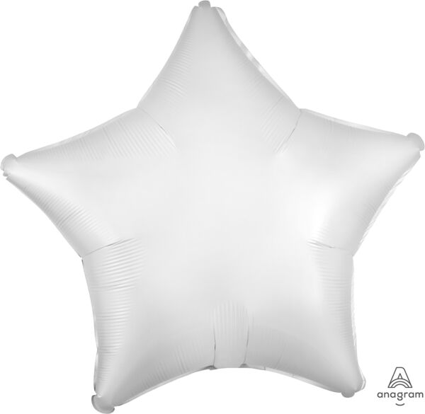 Luxe White Satin Star 18in Balloon