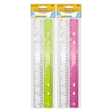 Plastic Rulers 2ct - Assorted Colors