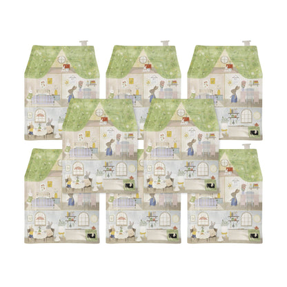 Bunny Cottage Shaped Paper Plates 8ct
