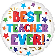 Best Teacher Ever 18in Mylar Balloon
