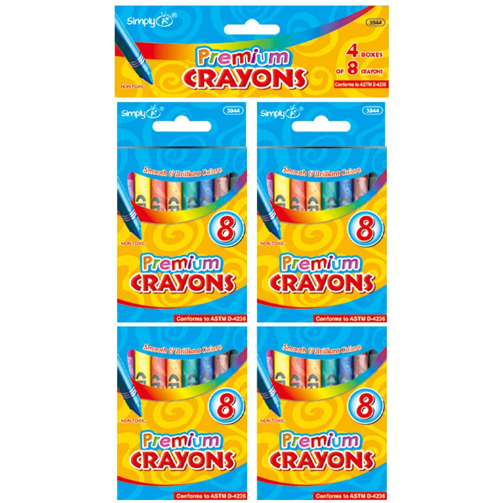 Crayons 4 Packs of 8