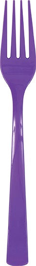 Purple Plastic Forks 18ct