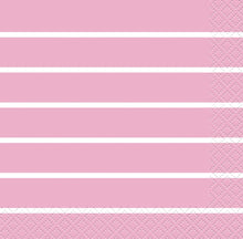 Lovely Pink Thin Stripes Beverage Napkins 16ct
