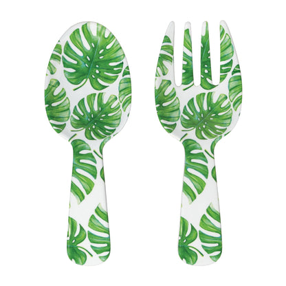 2-Piece Monstera Melamine Salad Server