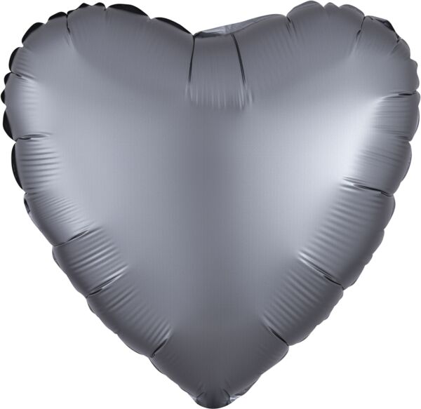 Luxe Graphite Heart 18in Balloon
