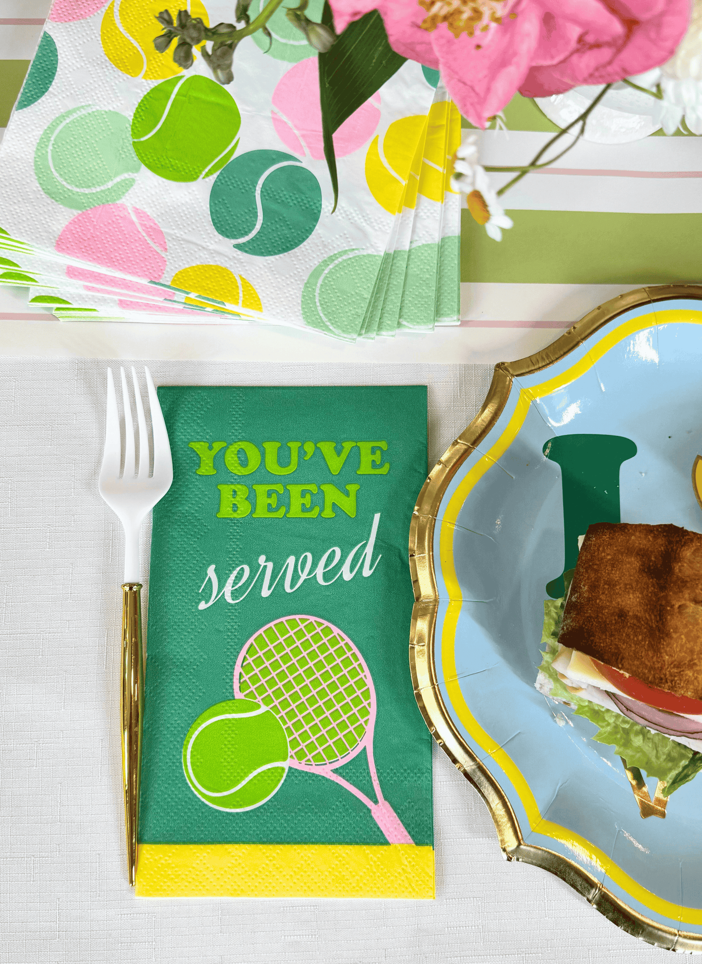 Tennis Ball Multi Lunch Napkins 40ct