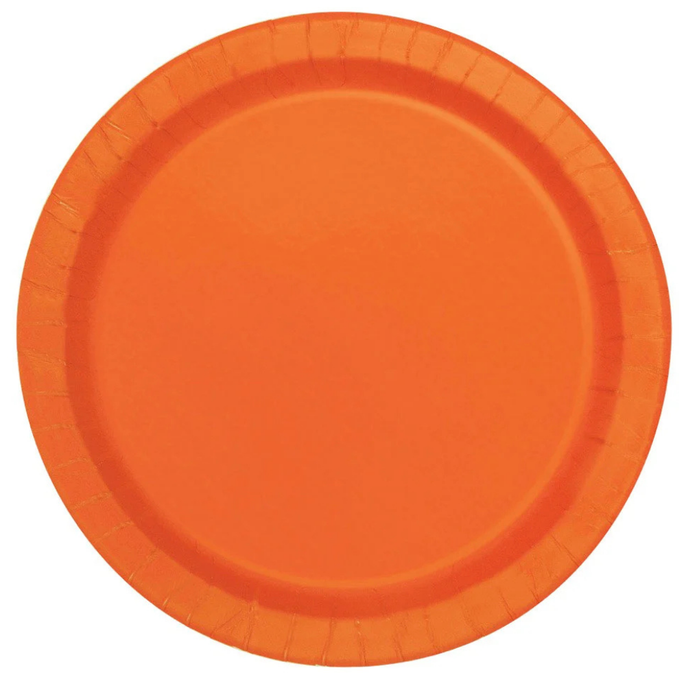 Orange 10in Paper Plates 50ct