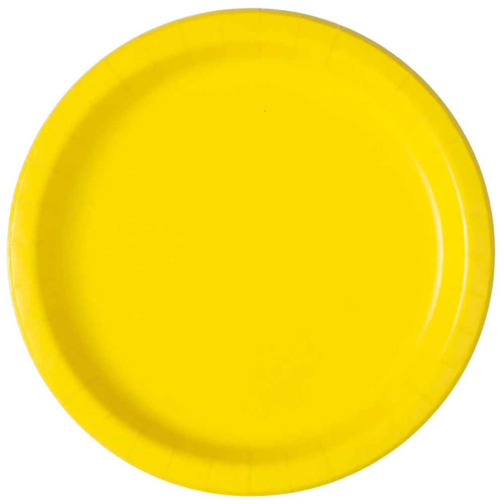 Yellow 10in Paper Plates 50ct