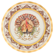 Turkey & Gourds 10.5in Dinner Plates 8ct