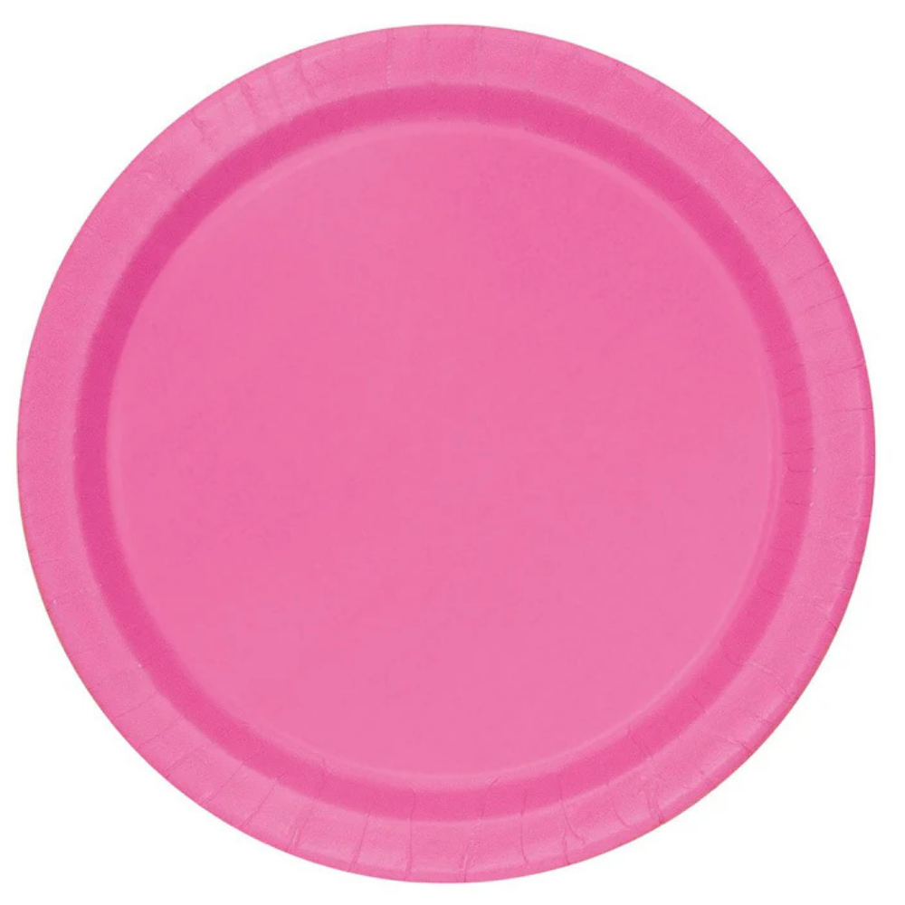 Hot Pink 10in Paper Plates 50ct