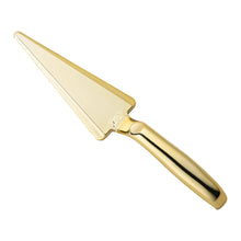 Shiny Gold Disposable Plastic Cake Cutters/Lifters - 5 pcs