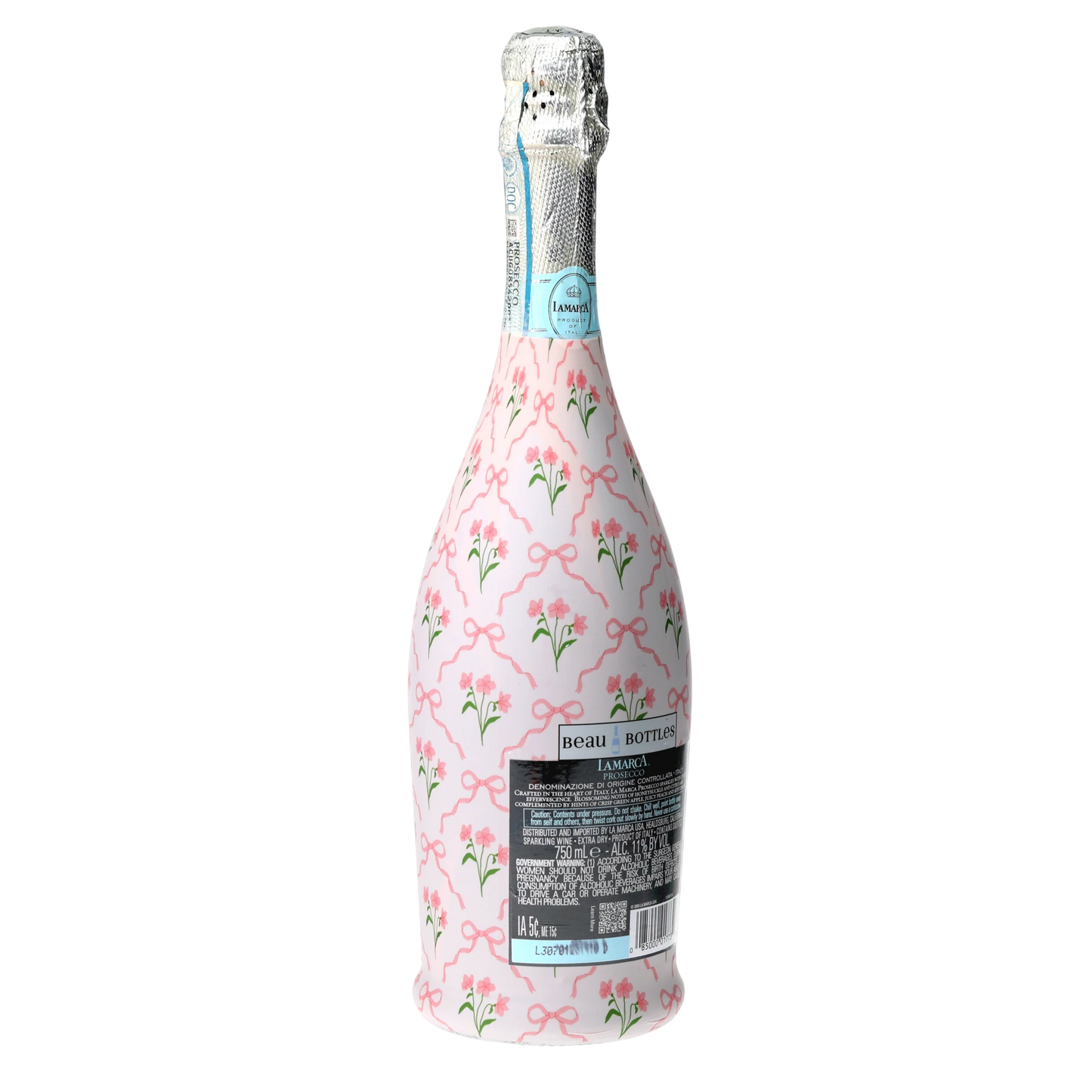 Beau Bottle Pink Bows and Blossoms - Prosecco Collection