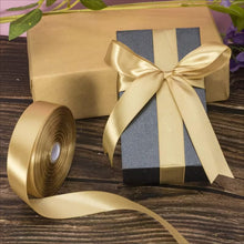 Inch Wide Champagne Golden Satin Ribbon