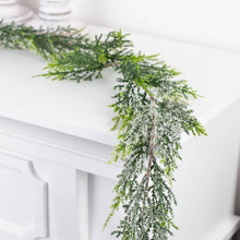 72" Artificial Icy Cedar Juniper Garland