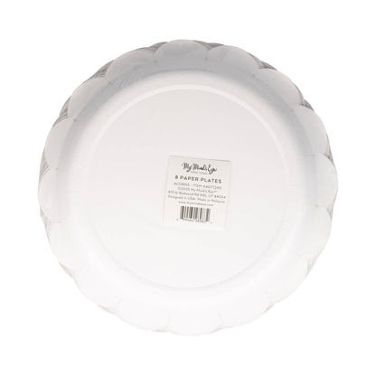 Acorns Scalloped Circle 9in Paper Plates 8ct