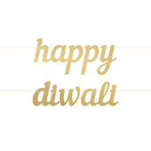 Happy Diwali Letter Banner - Gold
