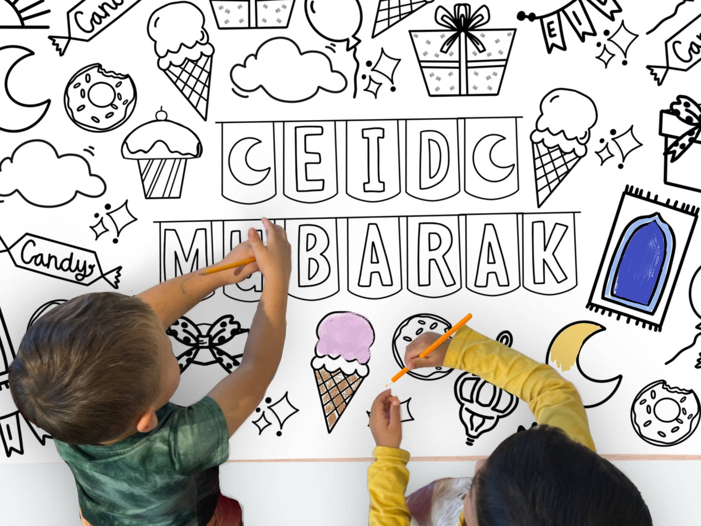 Huge Ramadan  Coloring Poster | Coloring Table Cover