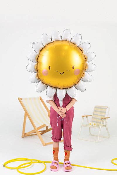 #627 Daisy Sun Foil Balloon 35 in.