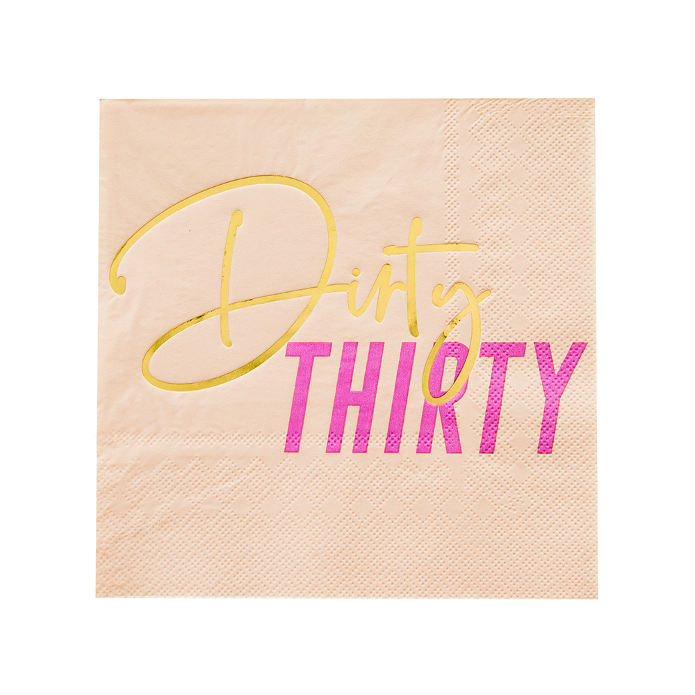 Milestone "Dirty Thirty" Large Napkins - 16 Pk.