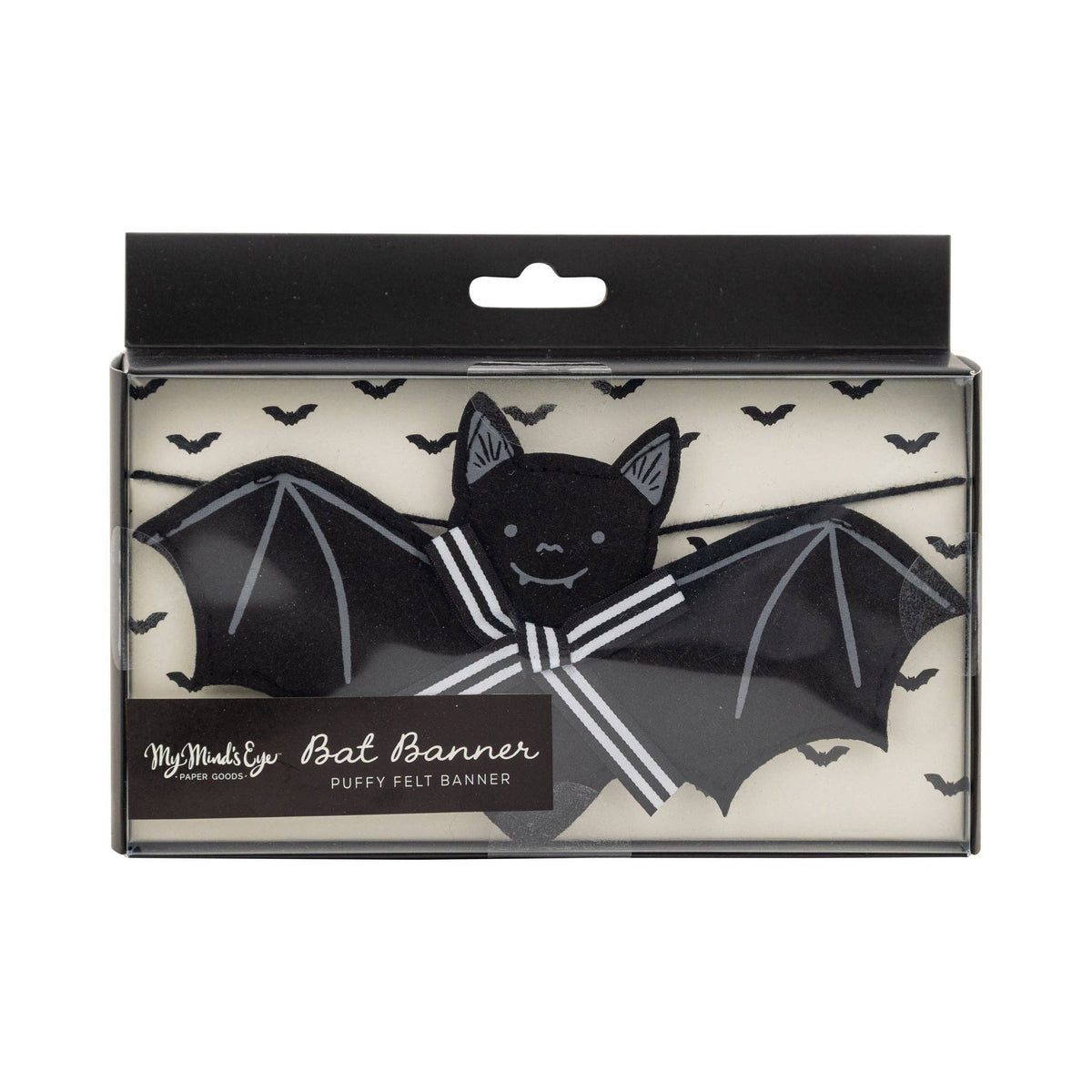 Puffy Felt Bats with Bow Banner