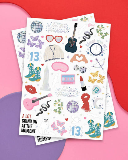 Taylor Swift Eras Tour Temporary Tattoos, 74 pcs kids